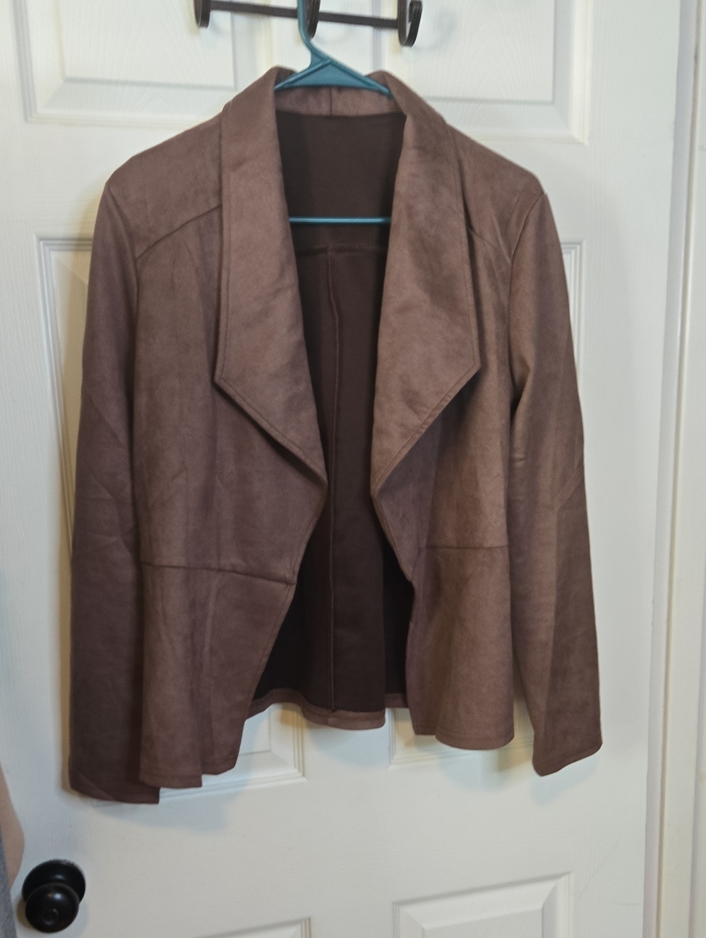 Women's Draped Open-Front Jacket - Brown So Soft
